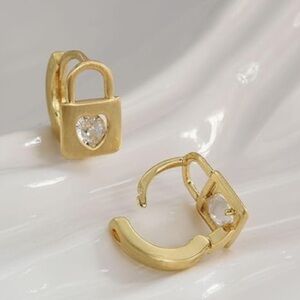 Cubic Zirconia Butterfly Earrings Stainless Steel Gold Plated Zircon Earrin